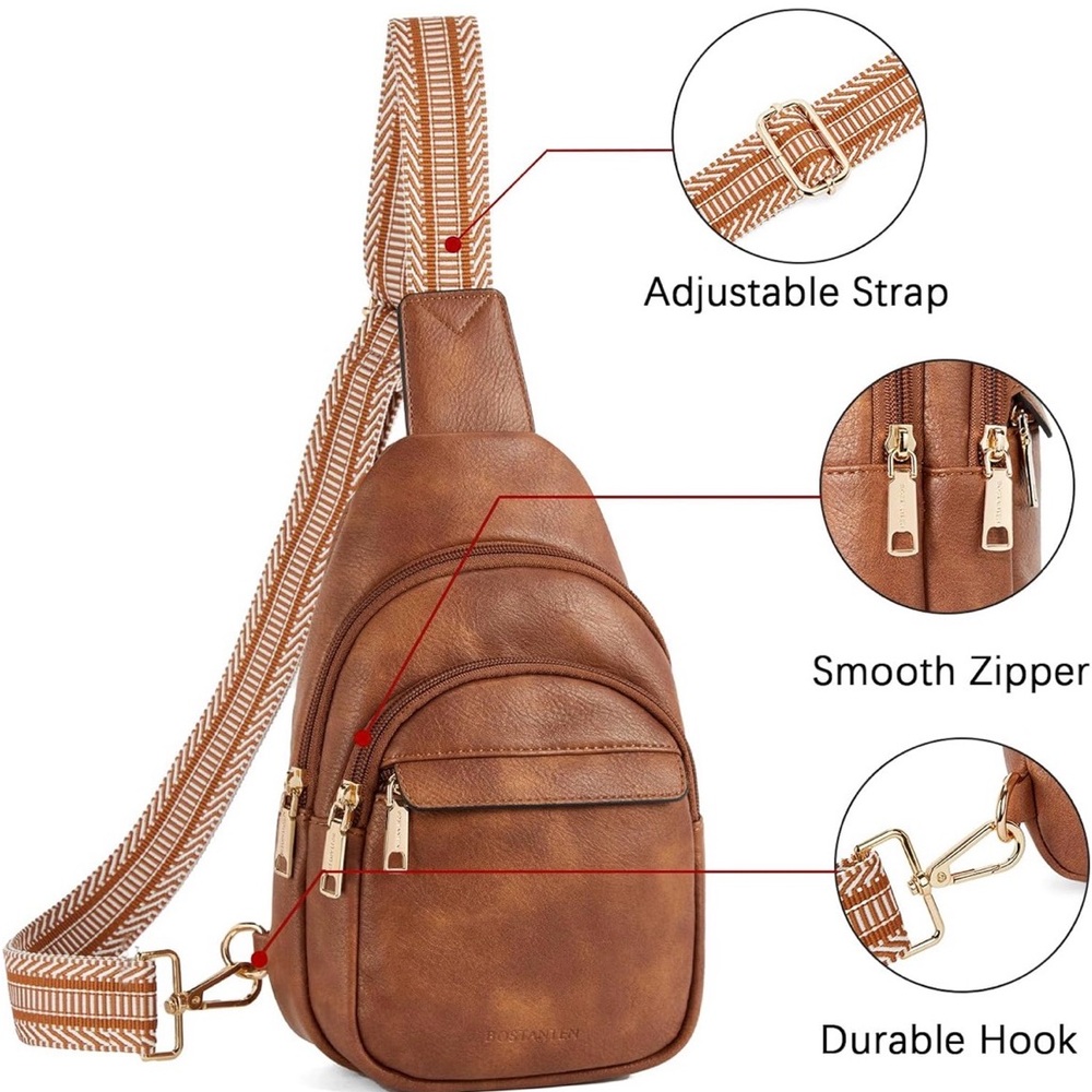 Sling bag, crossbody bag, chest bag for women. New - Picture 8 of 9